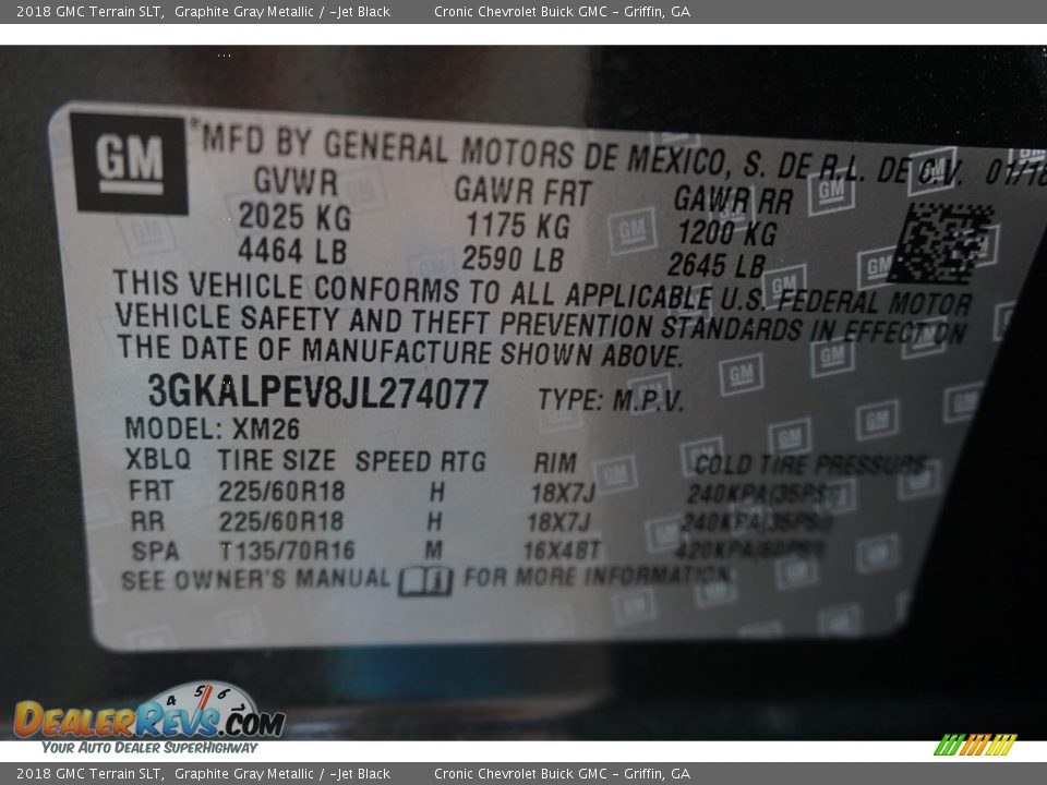 2018 GMC Terrain SLT Graphite Gray Metallic / ­Jet Black Photo #14