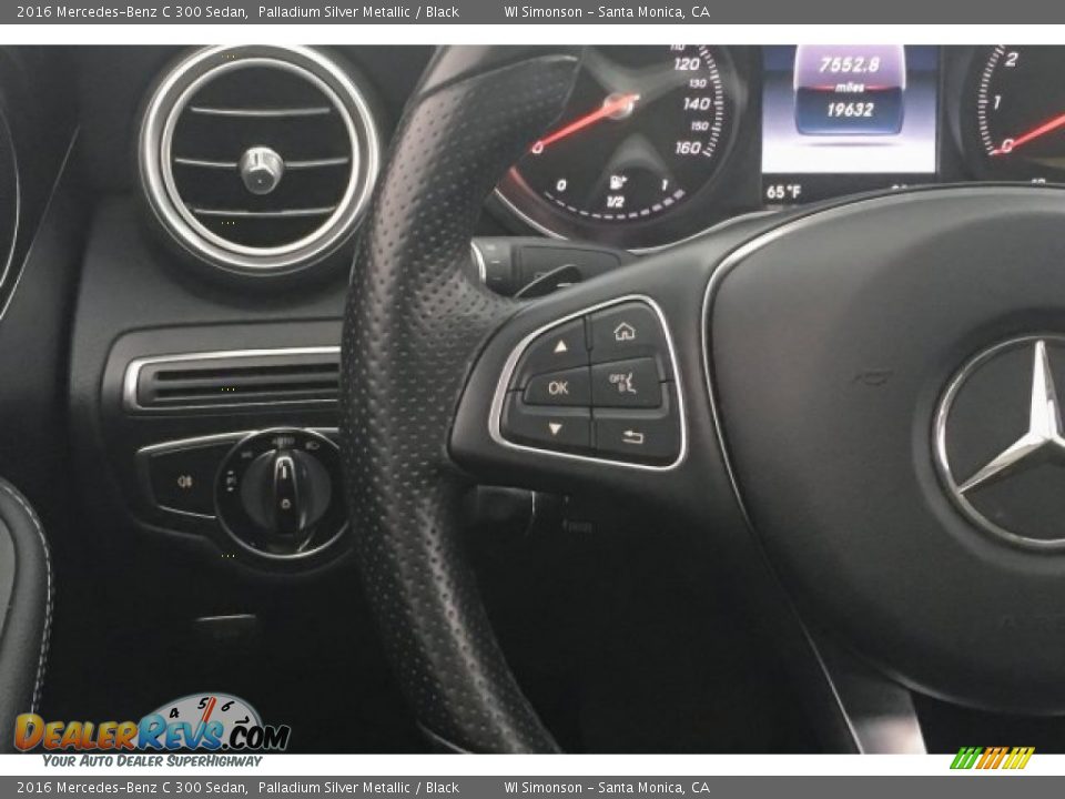 2016 Mercedes-Benz C 300 Sedan Palladium Silver Metallic / Black Photo #18