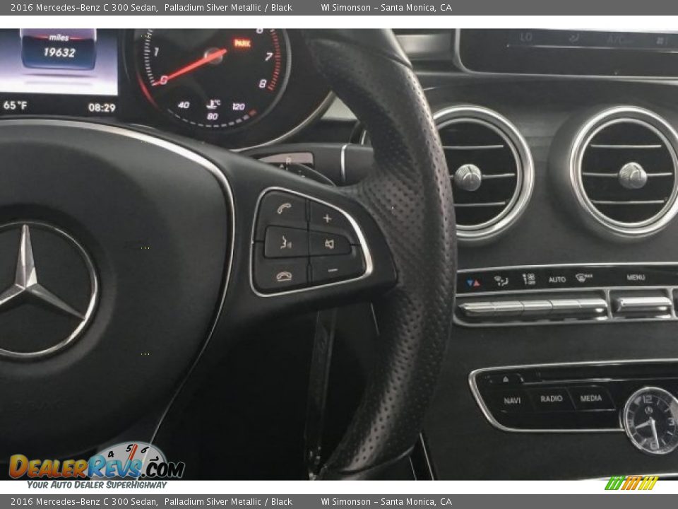 2016 Mercedes-Benz C 300 Sedan Palladium Silver Metallic / Black Photo #19