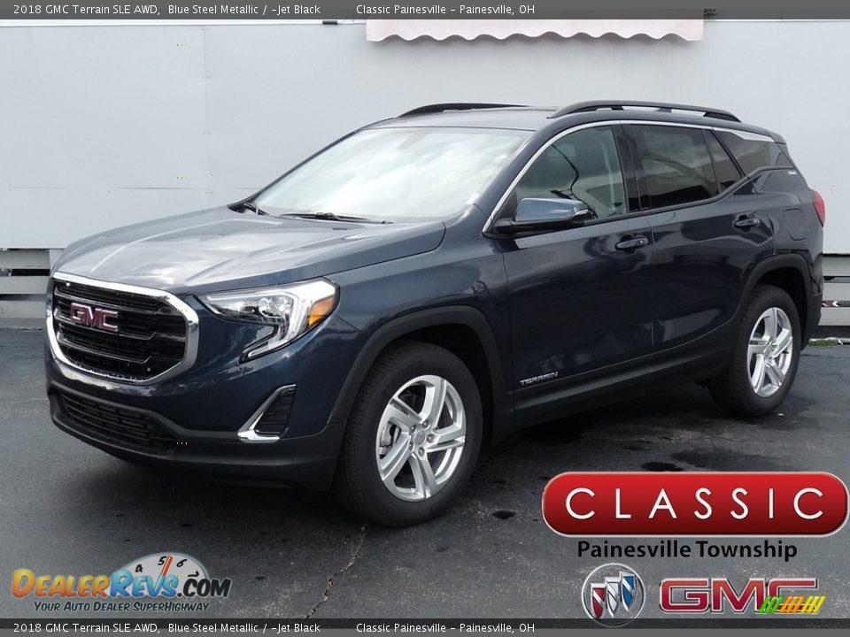 2018 GMC Terrain SLE AWD Blue Steel Metallic / ­Jet Black Photo #1
