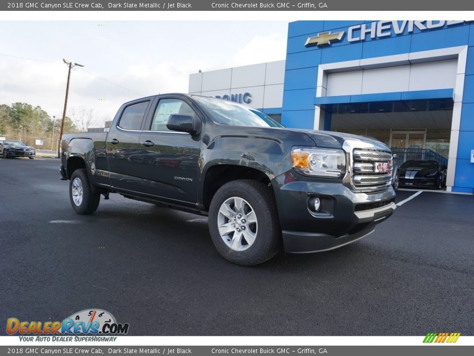 2018 GMC Canyon SLE Crew Cab Dark Slate Metallic / Jet Black Photo #1