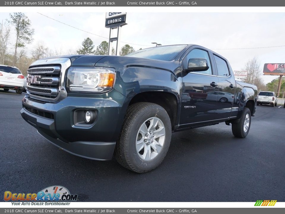 2018 GMC Canyon SLE Crew Cab Dark Slate Metallic / Jet Black Photo #3