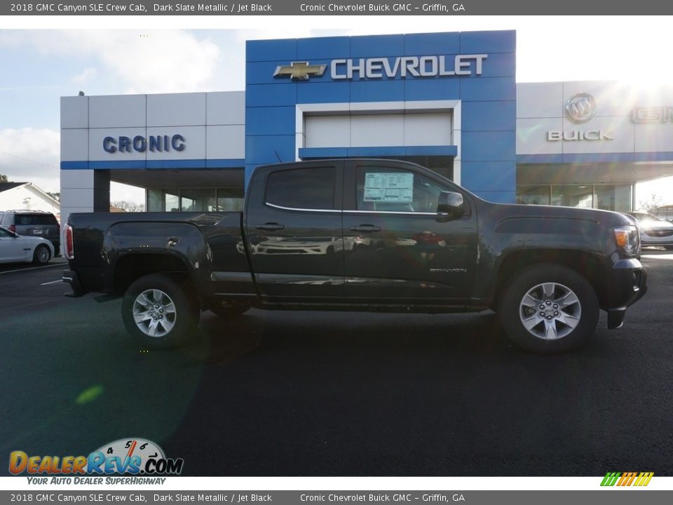 2018 GMC Canyon SLE Crew Cab Dark Slate Metallic / Jet Black Photo #10