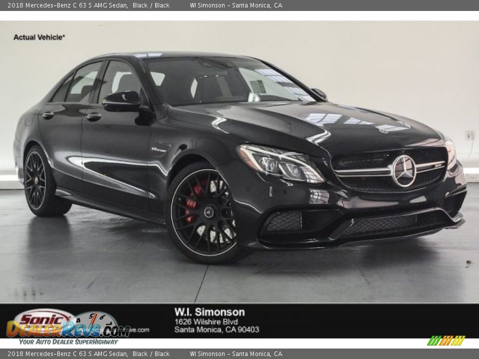 2018 Mercedes-Benz C 63 S AMG Sedan Black / Black Photo #1
