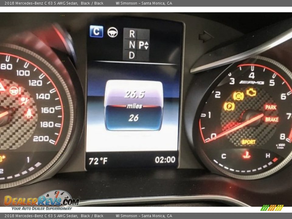 2018 Mercedes-Benz C 63 S AMG Sedan Black / Black Photo #34
