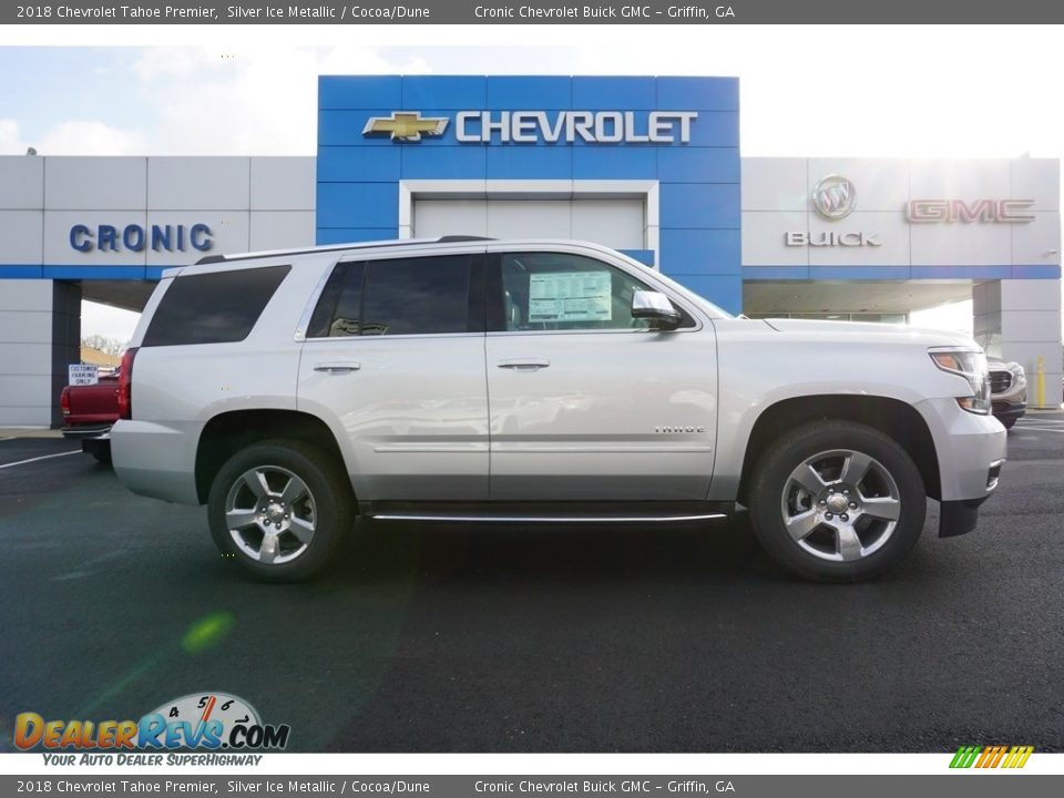 2018 Chevrolet Tahoe Premier Silver Ice Metallic / Cocoa/Dune Photo #11