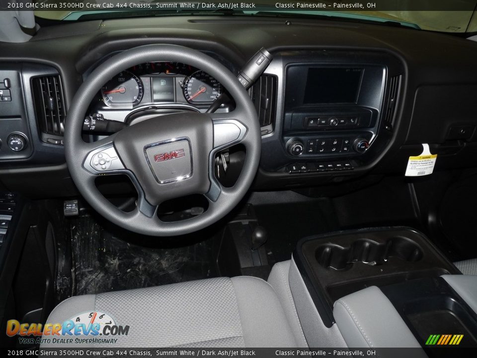 2018 GMC Sierra 3500HD Crew Cab 4x4 Chassis Summit White / Dark Ash/Jet Black Photo #12