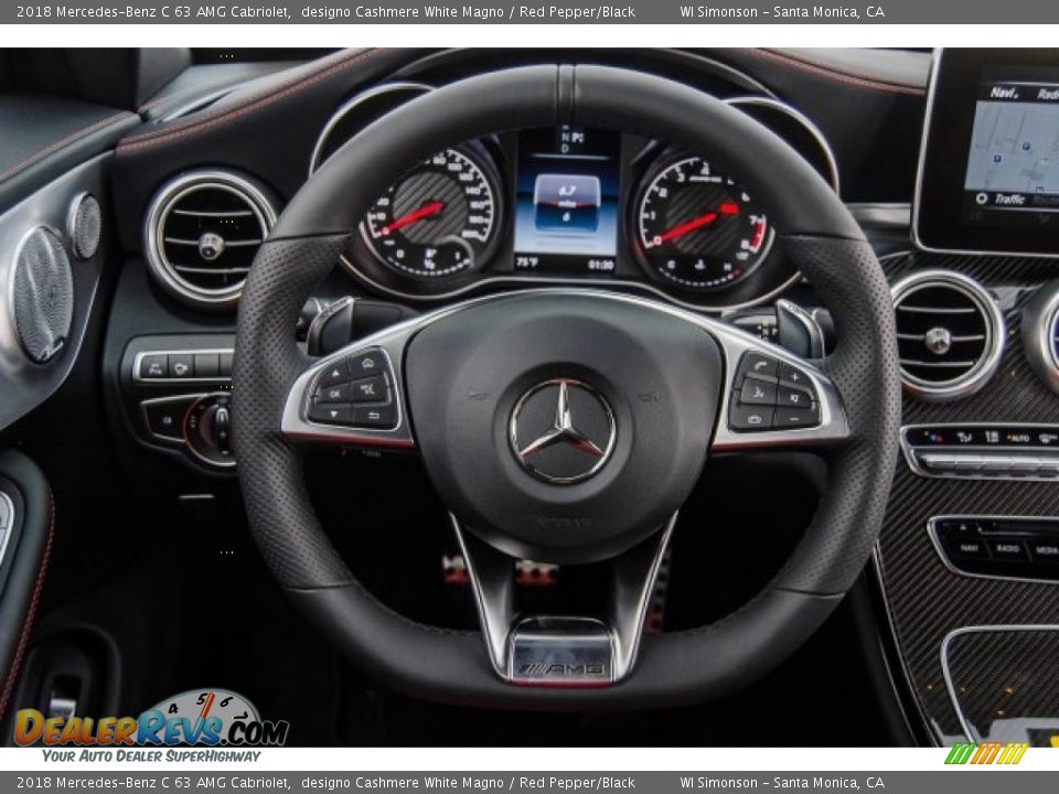 2018 Mercedes-Benz C 63 AMG Cabriolet Steering Wheel Photo #20