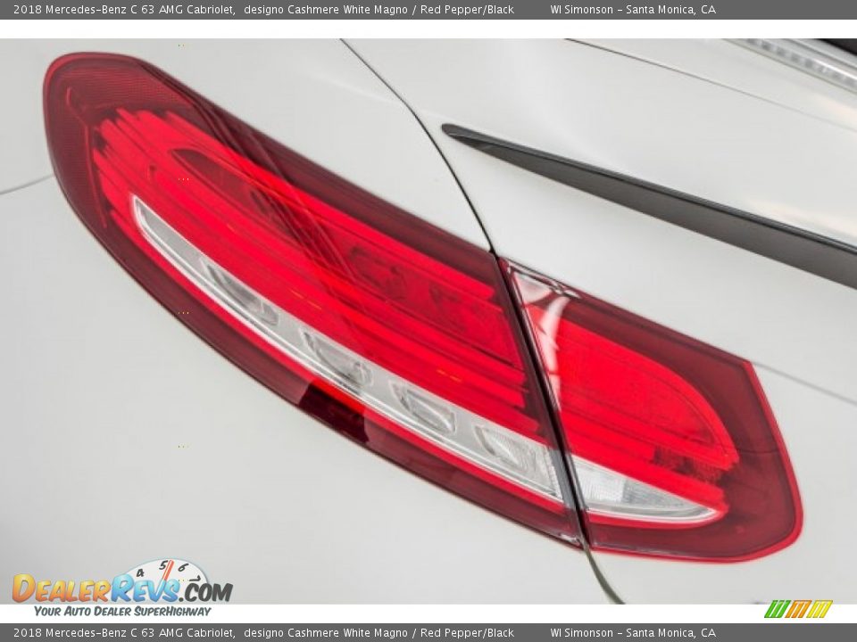 2018 Mercedes-Benz C 63 AMG Cabriolet designo Cashmere White Magno / Red Pepper/Black Photo #29