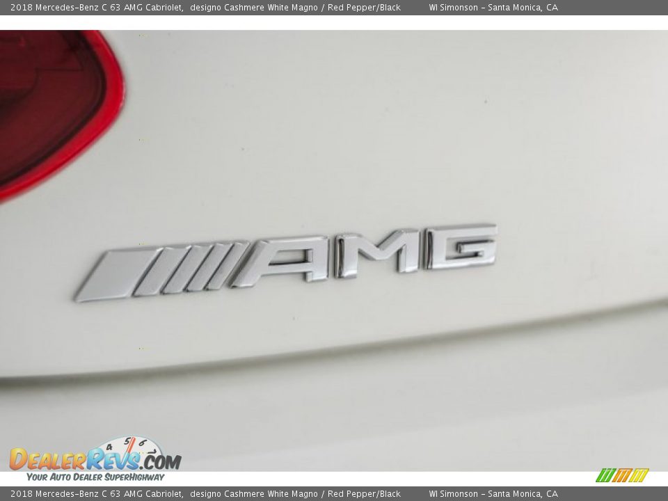 2018 Mercedes-Benz C 63 AMG Cabriolet designo Cashmere White Magno / Red Pepper/Black Photo #30