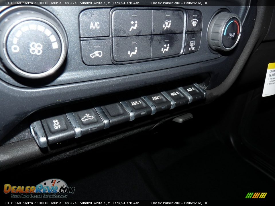 2018 GMC Sierra 2500HD Double Cab 4x4 Summit White / Jet Black/­Dark Ash Photo #11