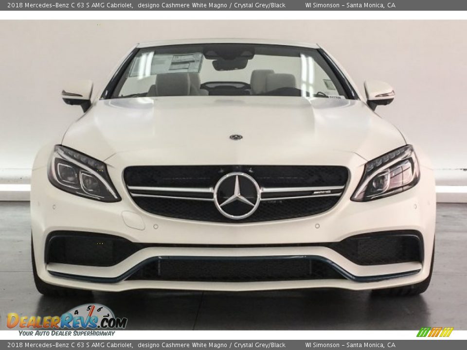 2018 Mercedes-Benz C 63 S AMG Cabriolet designo Cashmere White Magno / Crystal Grey/Black Photo #2