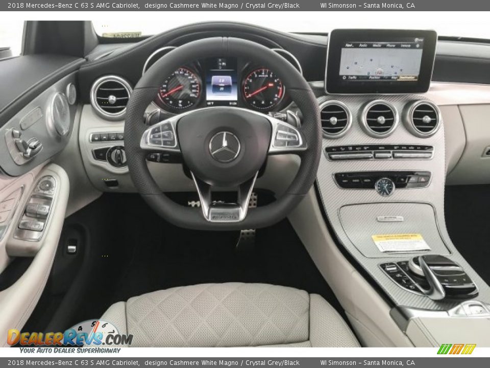 2018 Mercedes-Benz C 63 S AMG Cabriolet designo Cashmere White Magno / Crystal Grey/Black Photo #4