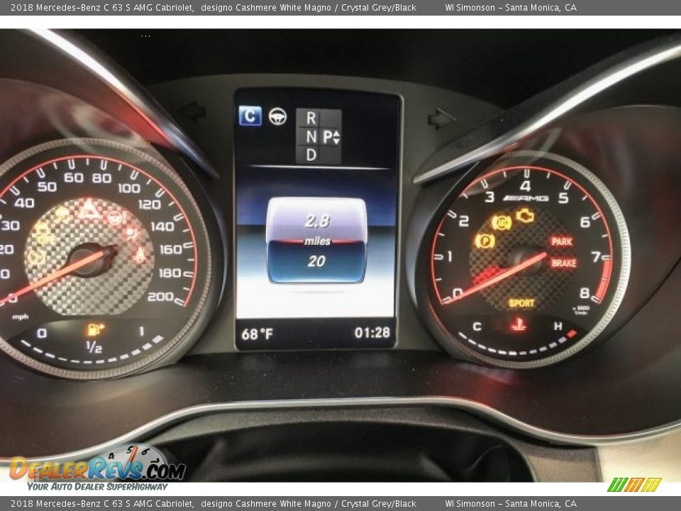 2018 Mercedes-Benz C 63 S AMG Cabriolet Gauges Photo #34