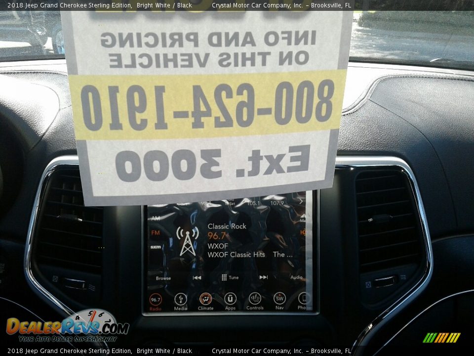 2018 Jeep Grand Cherokee Sterling Edition Bright White / Black Photo #15