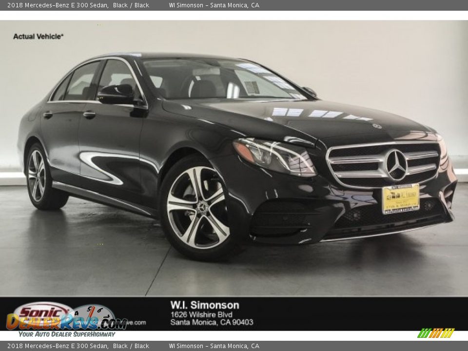2018 Mercedes-Benz E 300 Sedan Black / Black Photo #1