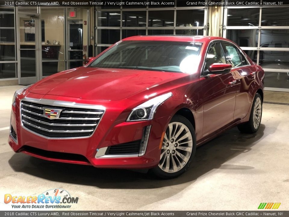 2018 Cadillac CTS Luxury AWD Red Obsession Tintcoat / Very Light Cashmere/Jet Black Accents Photo #7