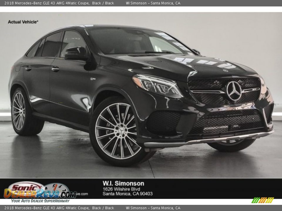 2018 Mercedes-Benz GLE 43 AMG 4Matic Coupe Black / Black Photo #1