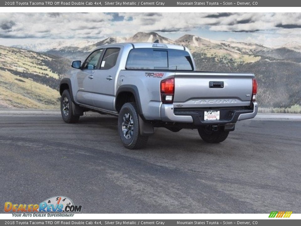 2018 Toyota Tacoma TRD Off Road Double Cab 4x4 Silver Sky Metallic / Cement Gray Photo #3