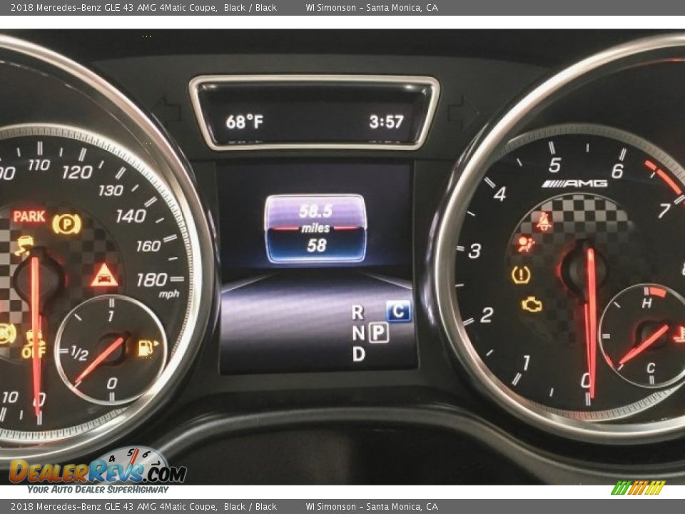 2018 Mercedes-Benz GLE 43 AMG 4Matic Coupe Black / Black Photo #34