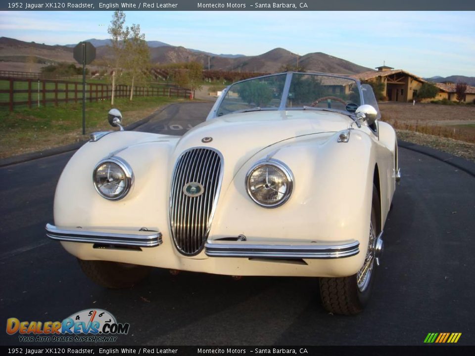 1952 Jaguar XK120 Roadster English White / Red Leather Photo #2