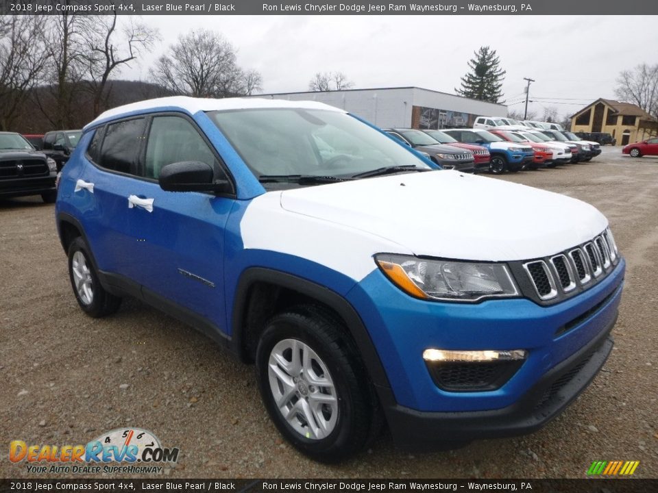 2018 Jeep Compass Sport 4x4 Laser Blue Pearl / Black Photo #7