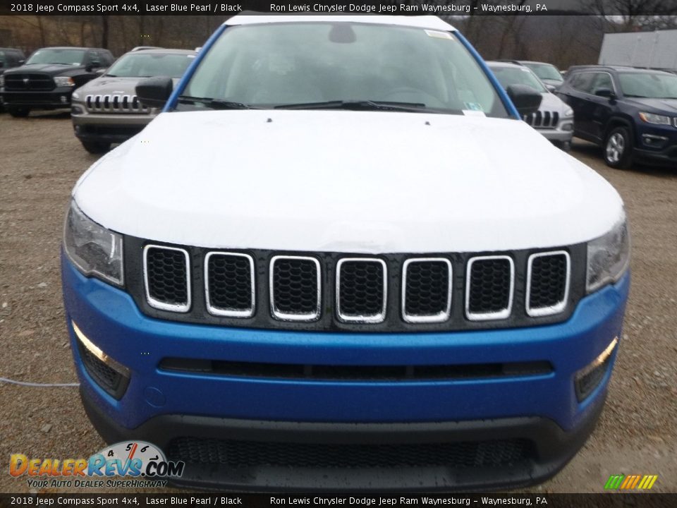 2018 Jeep Compass Sport 4x4 Laser Blue Pearl / Black Photo #8