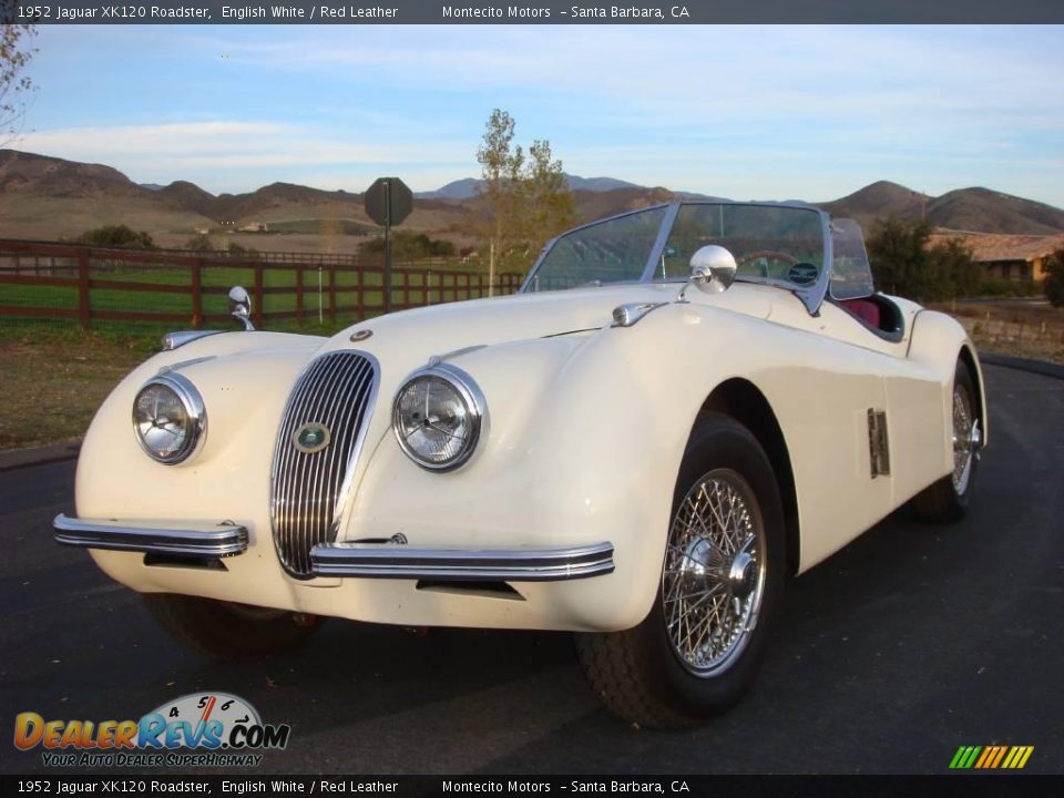 1952 Jaguar XK120 Roadster English White / Red Leather Photo #4