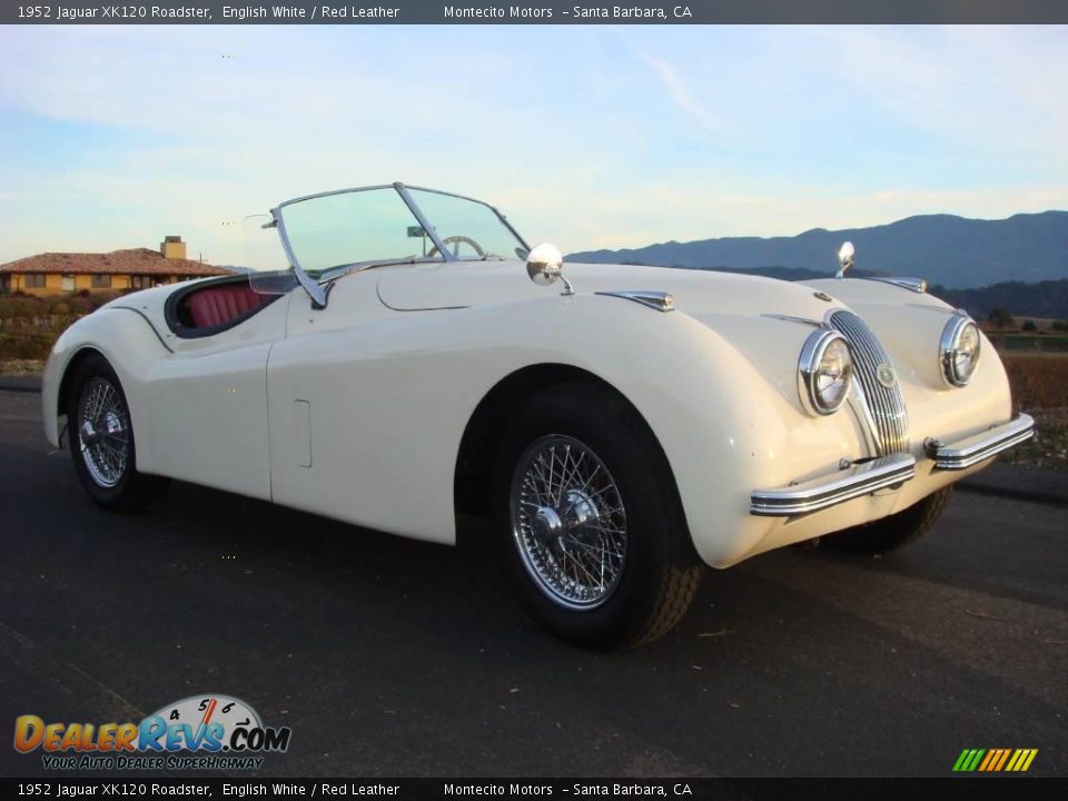 1952 Jaguar XK120 Roadster English White / Red Leather Photo #5