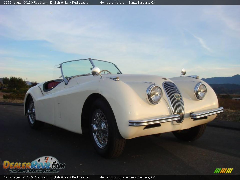 1952 Jaguar XK120 Roadster English White / Red Leather Photo #6
