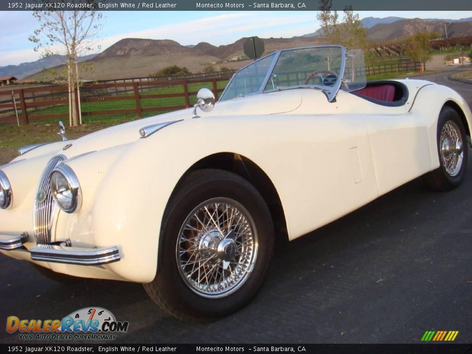 1952 Jaguar XK120 Roadster English White / Red Leather Photo #7
