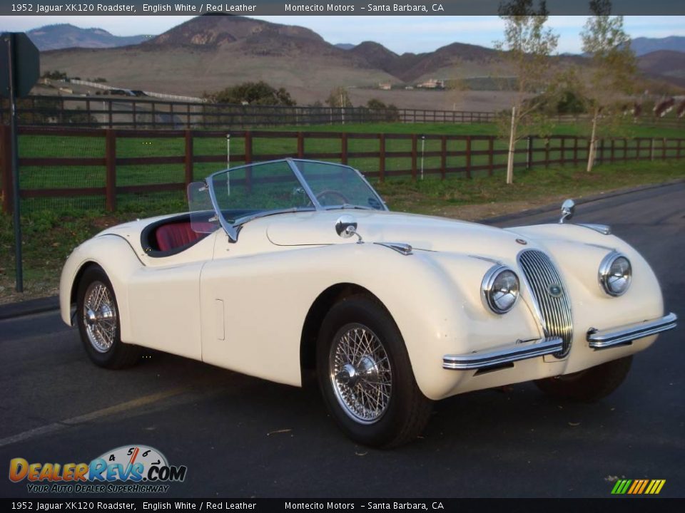 1952 Jaguar XK120 Roadster English White / Red Leather Photo #8