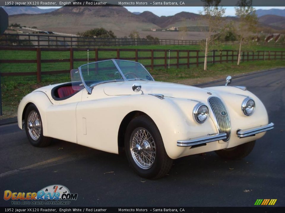1952 Jaguar XK120 Roadster English White / Red Leather Photo #9