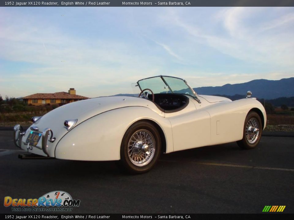 1952 Jaguar XK120 Roadster English White / Red Leather Photo #11