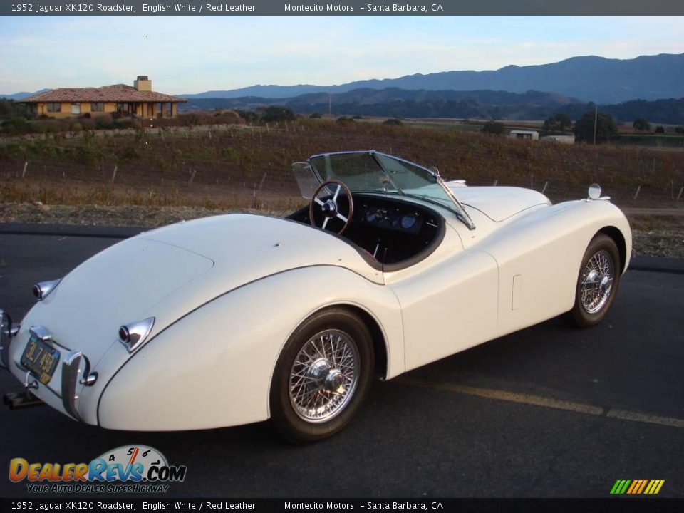 1952 Jaguar XK120 Roadster English White / Red Leather Photo #12