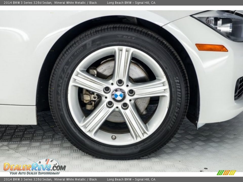 2014 BMW 3 Series 328d Sedan Mineral White Metallic / Black Photo #8