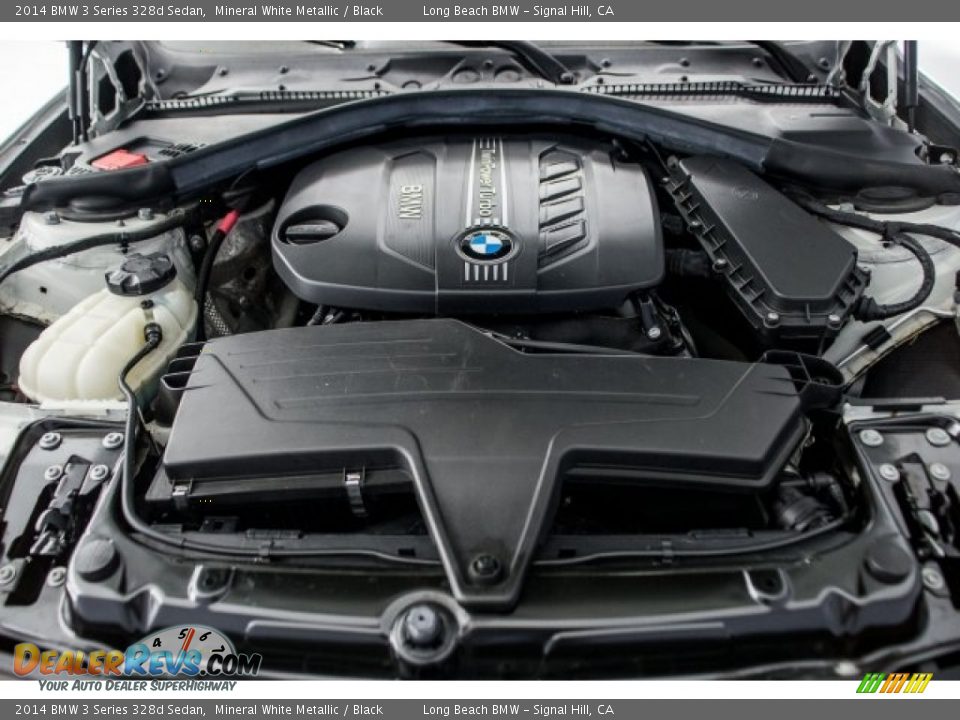 2014 BMW 3 Series 328d Sedan Mineral White Metallic / Black Photo #9