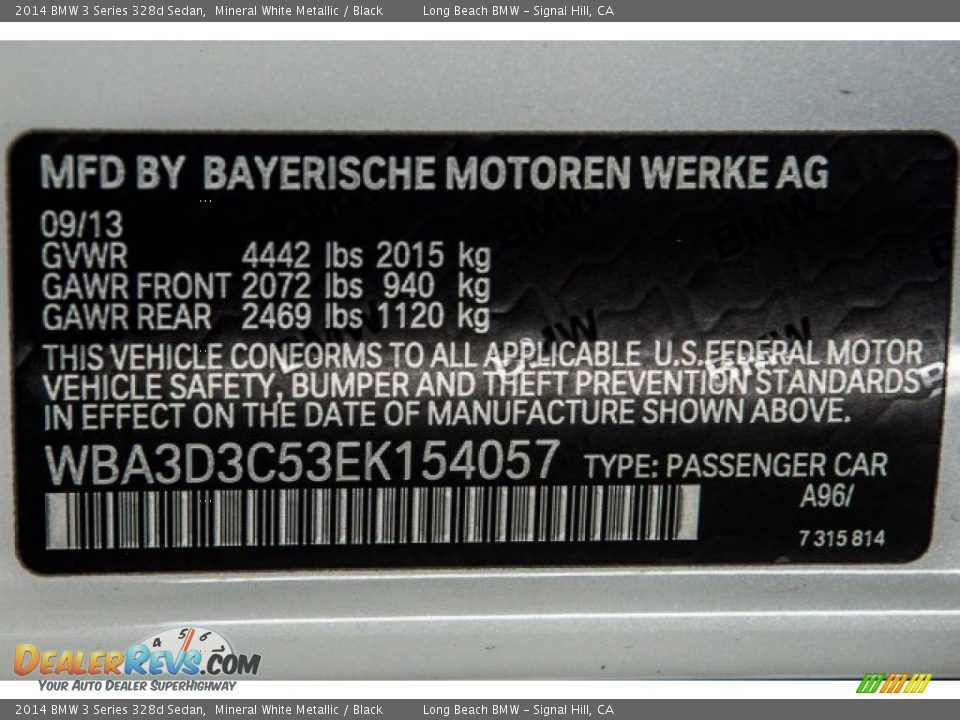 2014 BMW 3 Series 328d Sedan Mineral White Metallic / Black Photo #18
