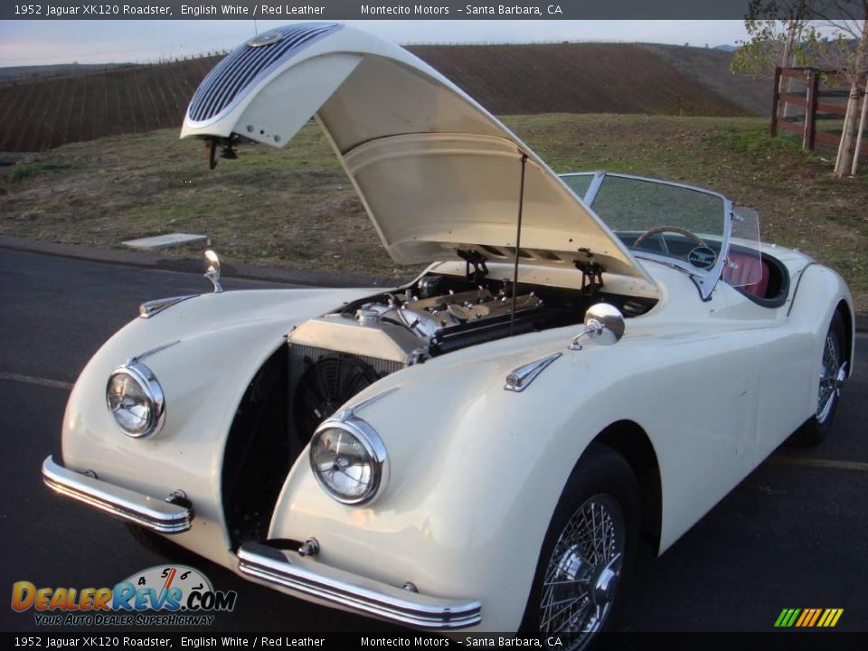 1952 Jaguar XK120 Roadster English White / Red Leather Photo #18