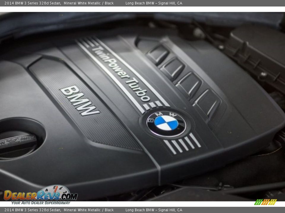 2014 BMW 3 Series 328d Sedan Mineral White Metallic / Black Photo #24