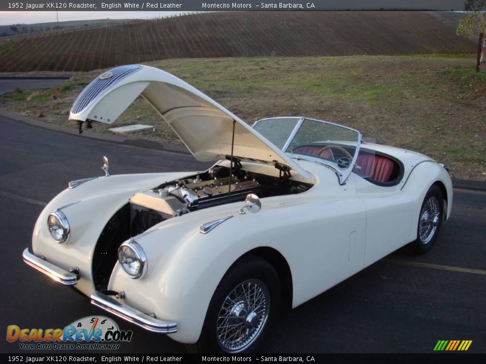 1952 Jaguar XK120 Roadster English White / Red Leather Photo #19