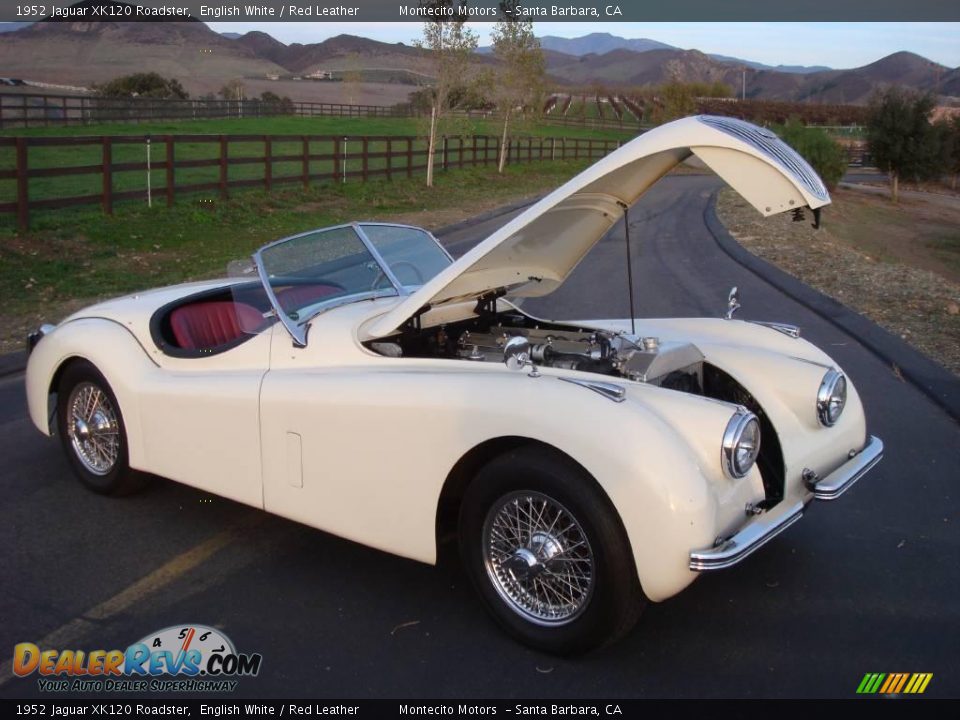 1952 Jaguar XK120 Roadster English White / Red Leather Photo #20