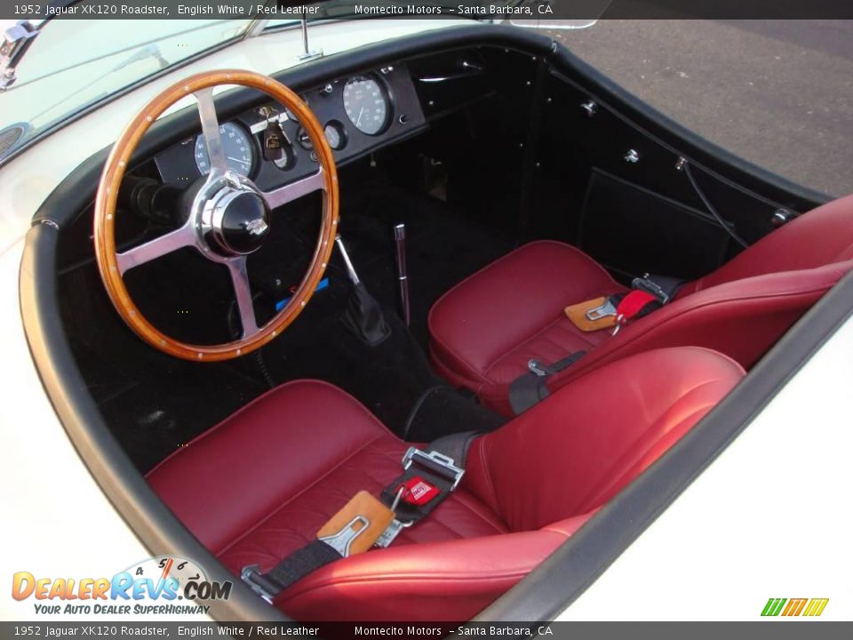 1952 Jaguar XK120 Roadster English White / Red Leather Photo #22