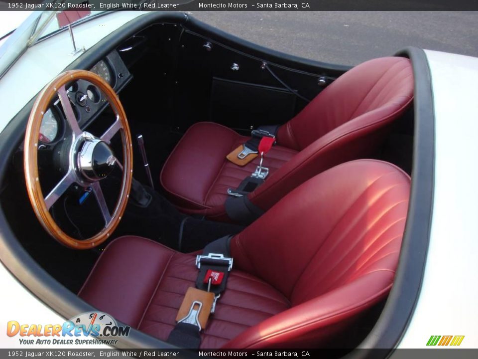 1952 Jaguar XK120 Roadster English White / Red Leather Photo #23