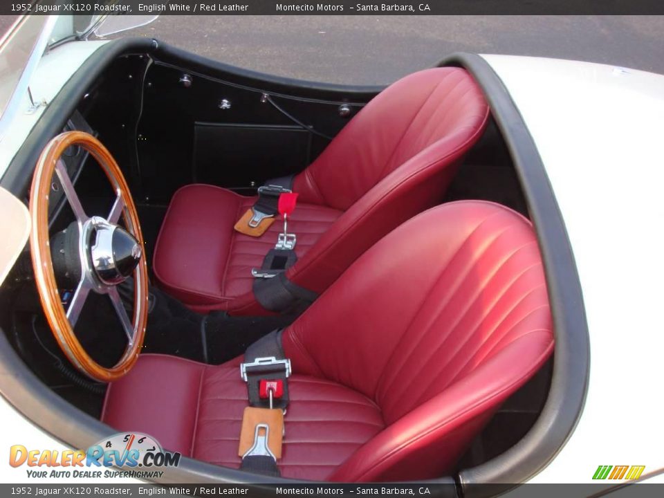 1952 Jaguar XK120 Roadster English White / Red Leather Photo #24