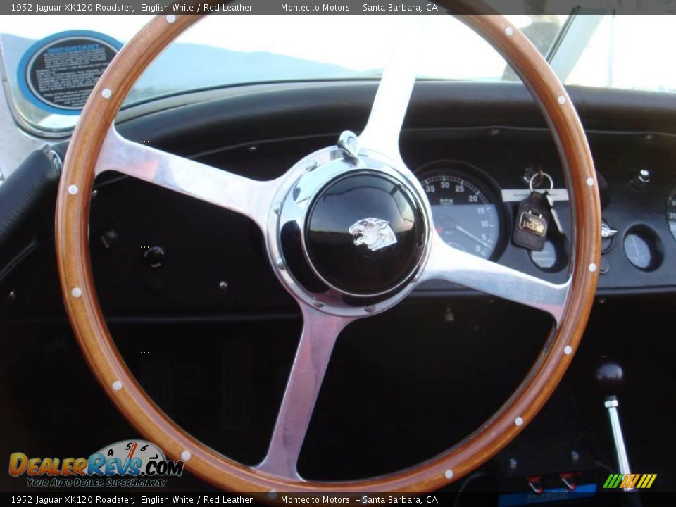 1952 Jaguar XK120 Roadster English White / Red Leather Photo #25