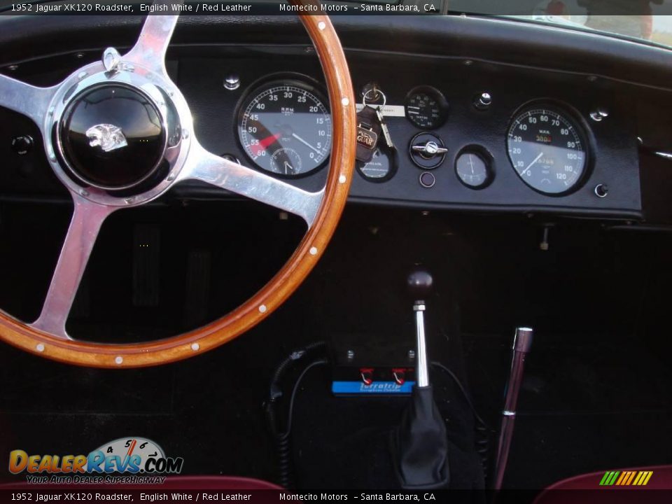 1952 Jaguar XK120 Roadster English White / Red Leather Photo #26