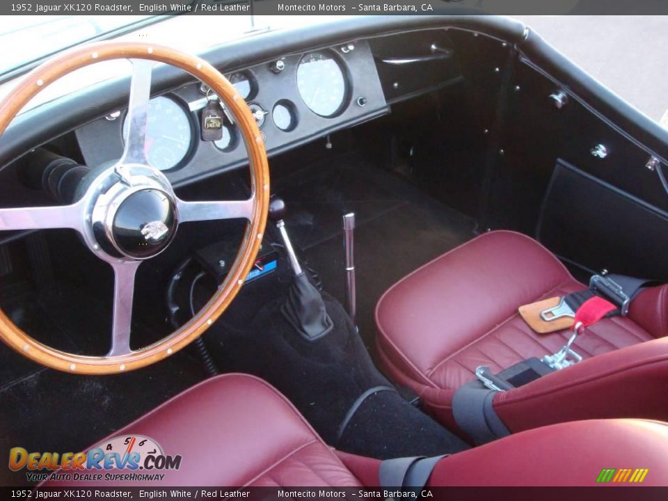 1952 Jaguar XK120 Roadster English White / Red Leather Photo #27