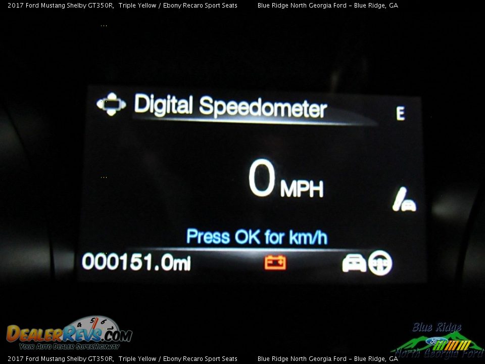 2017 Ford Mustang Shelby GT350R Triple Yellow / Ebony Recaro Sport Seats Photo #17