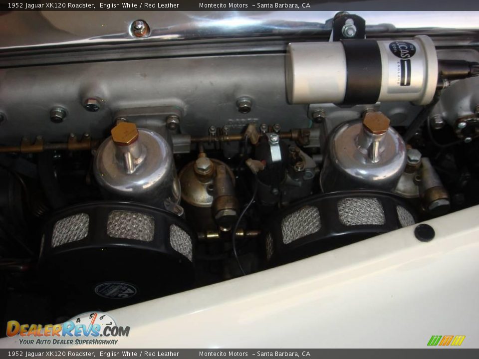 1952 Jaguar XK120 Roadster English White / Red Leather Photo #29